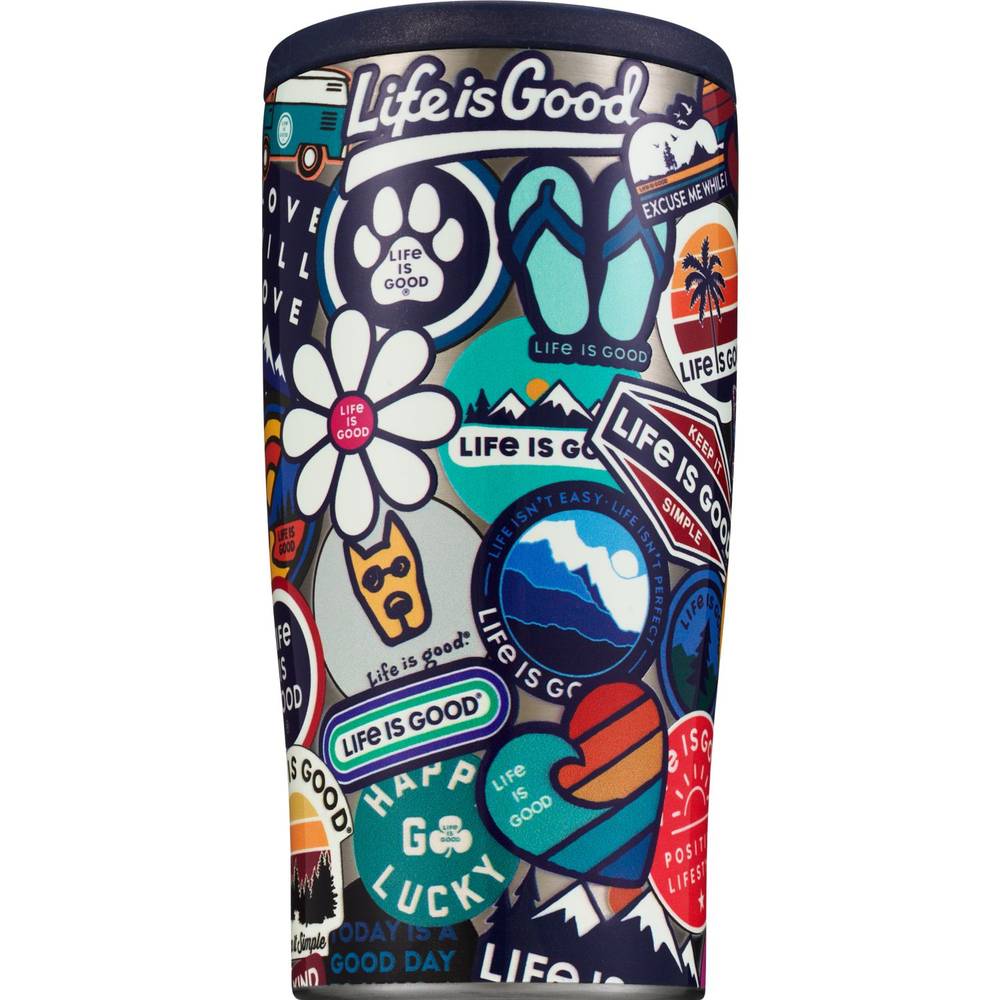 Life Is Good Bumper Sticker 4-in-1 Can Holder