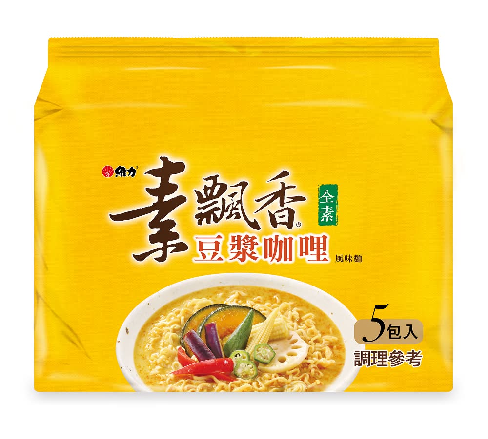 維力素飄香豆漿咖哩風味麵(袋) <80g克 x 1 x 5Bag袋>