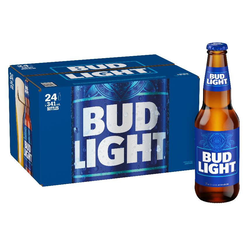 Bud Light  (24 Bottles, 341ml)