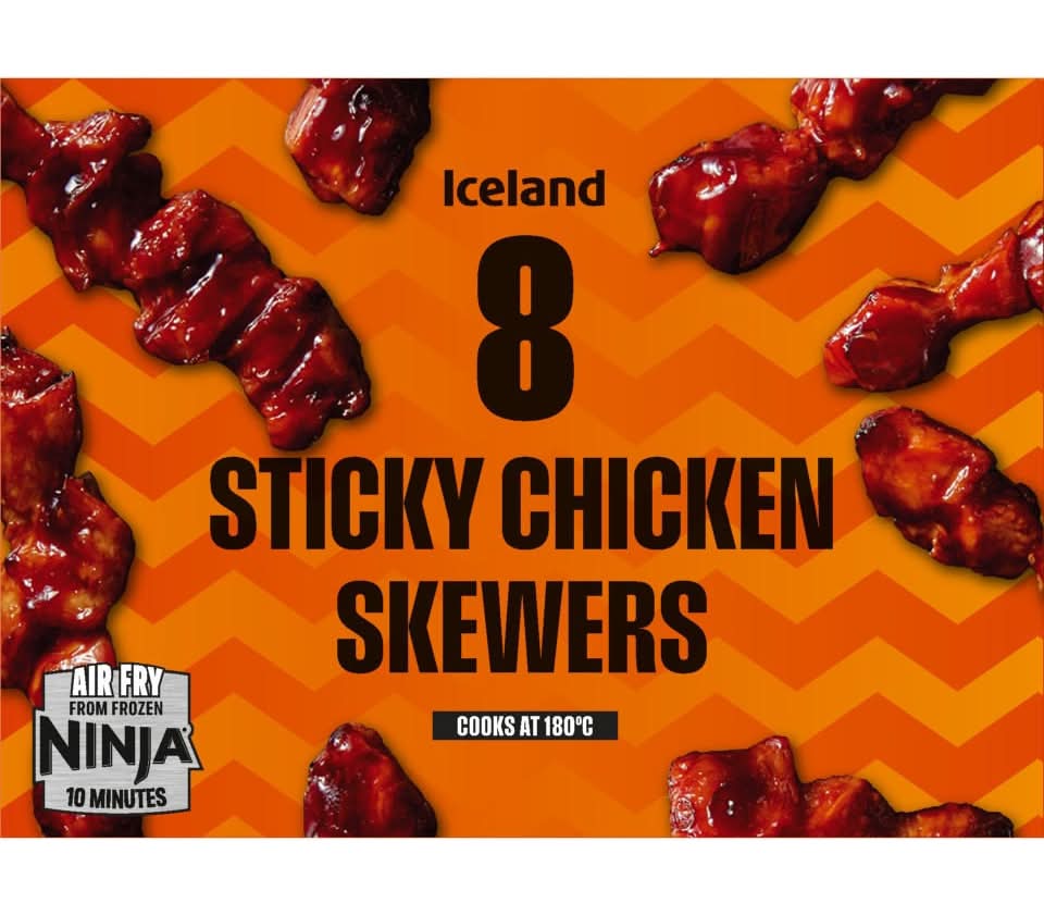 Iceland Sticky Chicken Skewers (8 pack)