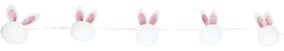 Seasonal Collection Bunny Pom Pom Garland, 1-ct.