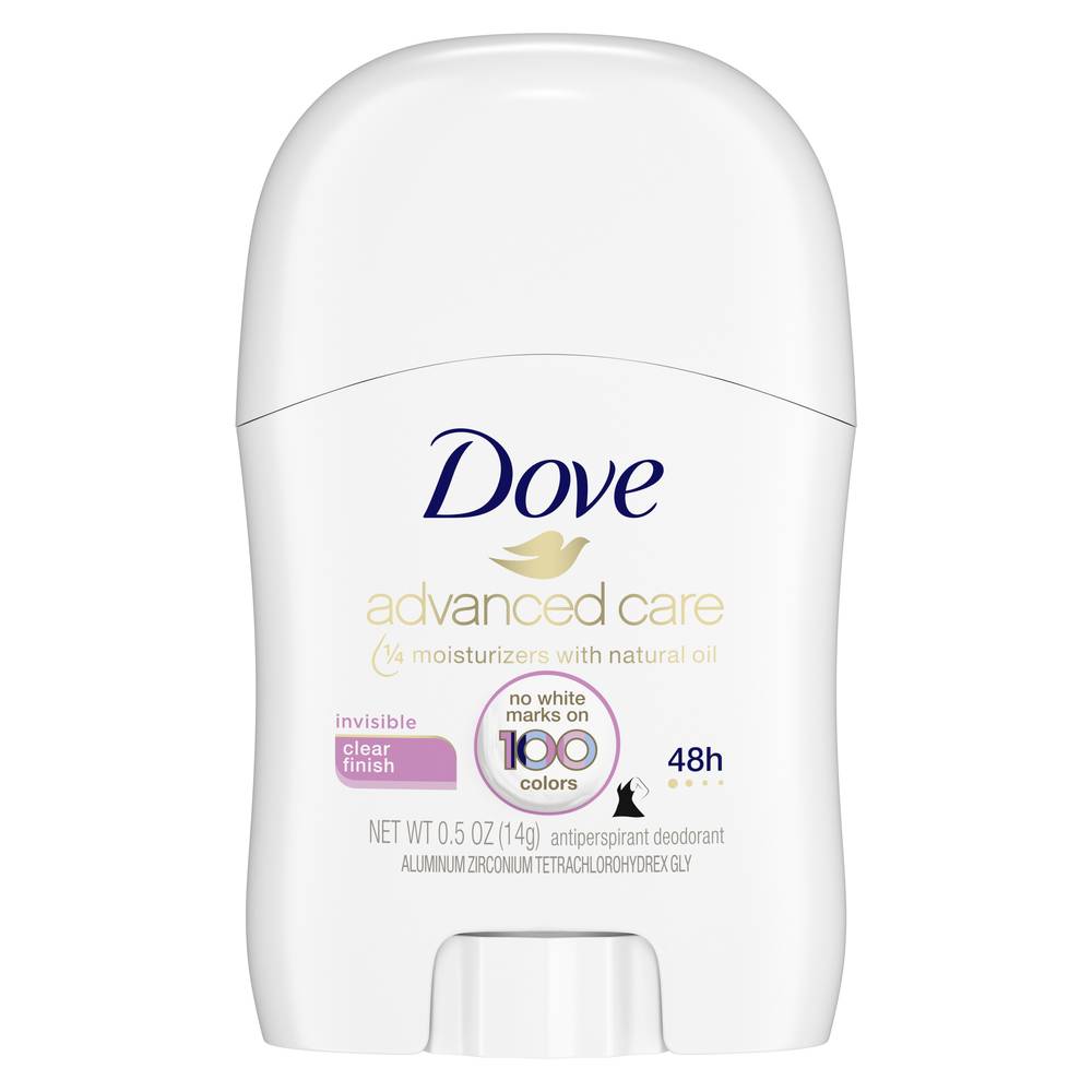 Dove Advanced Care Invisible Travel Sized Stick Clear Finish Antiperspirant Deodorant (0.5 oz)