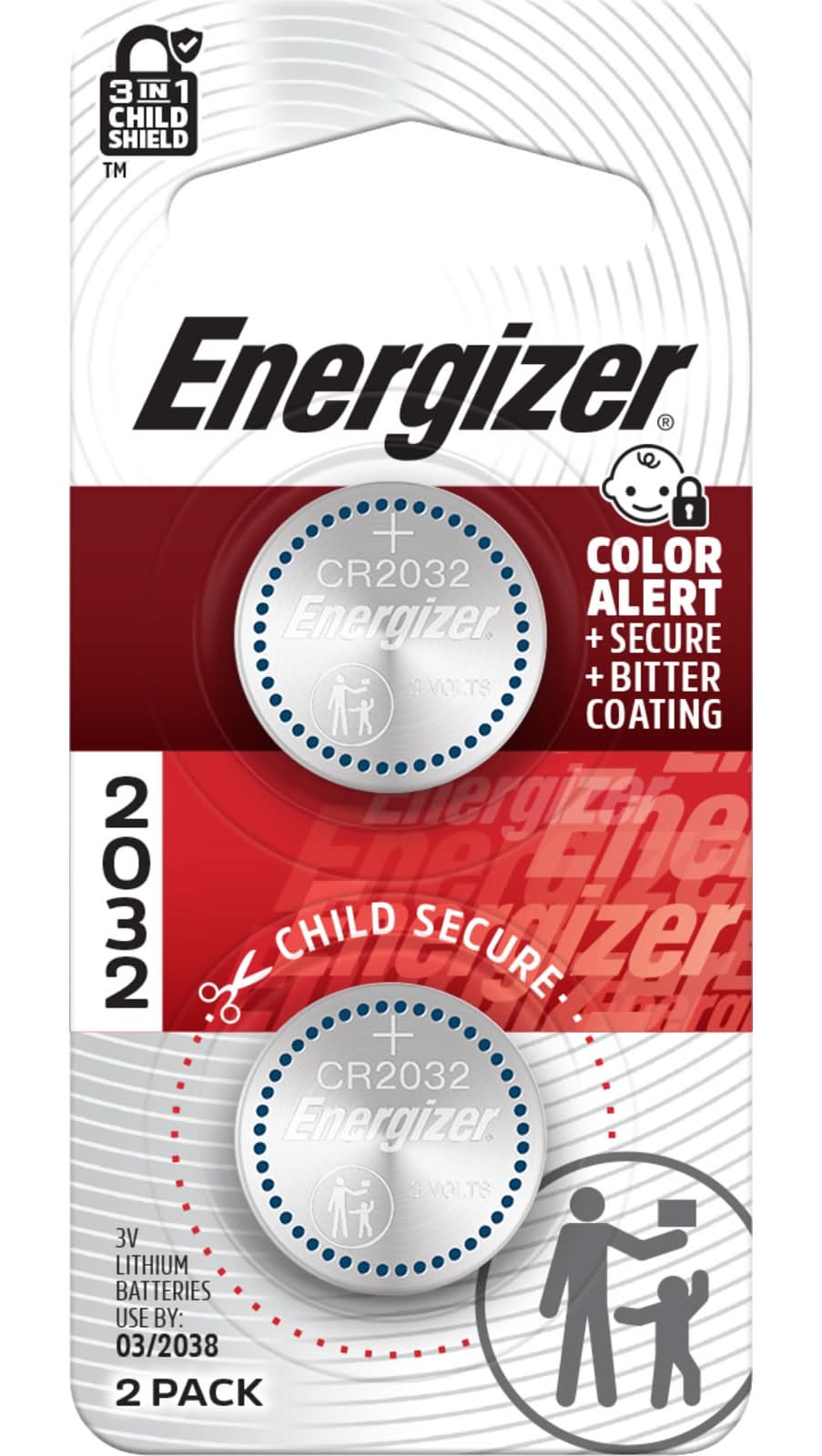 Energizer Lithium CR2032 Coin Batteries 2 -Pack