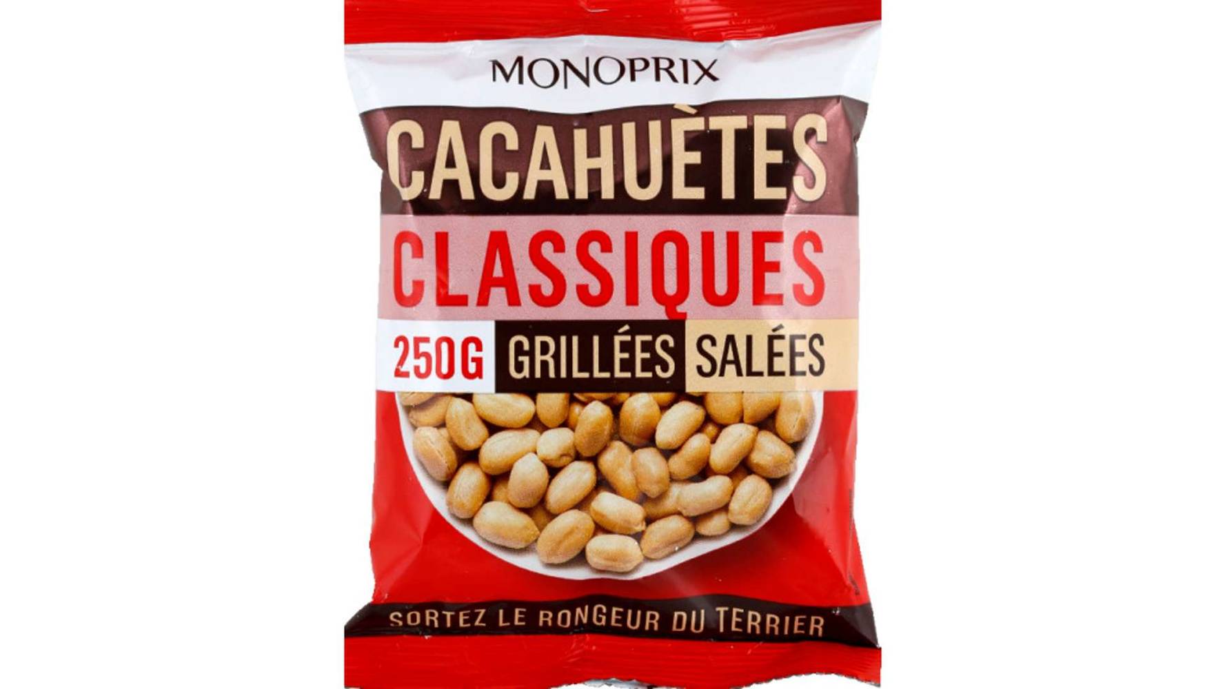Monoprix Cacahuètes classiques grillées salées Le paquet de 250 g