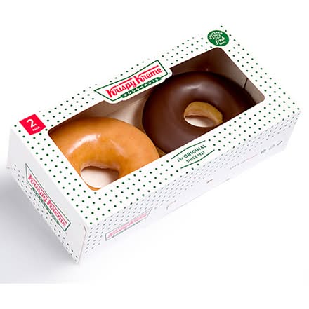 Krispy Kreme Chocolate Iced and Original Glaze Doughnuts (2 pack)