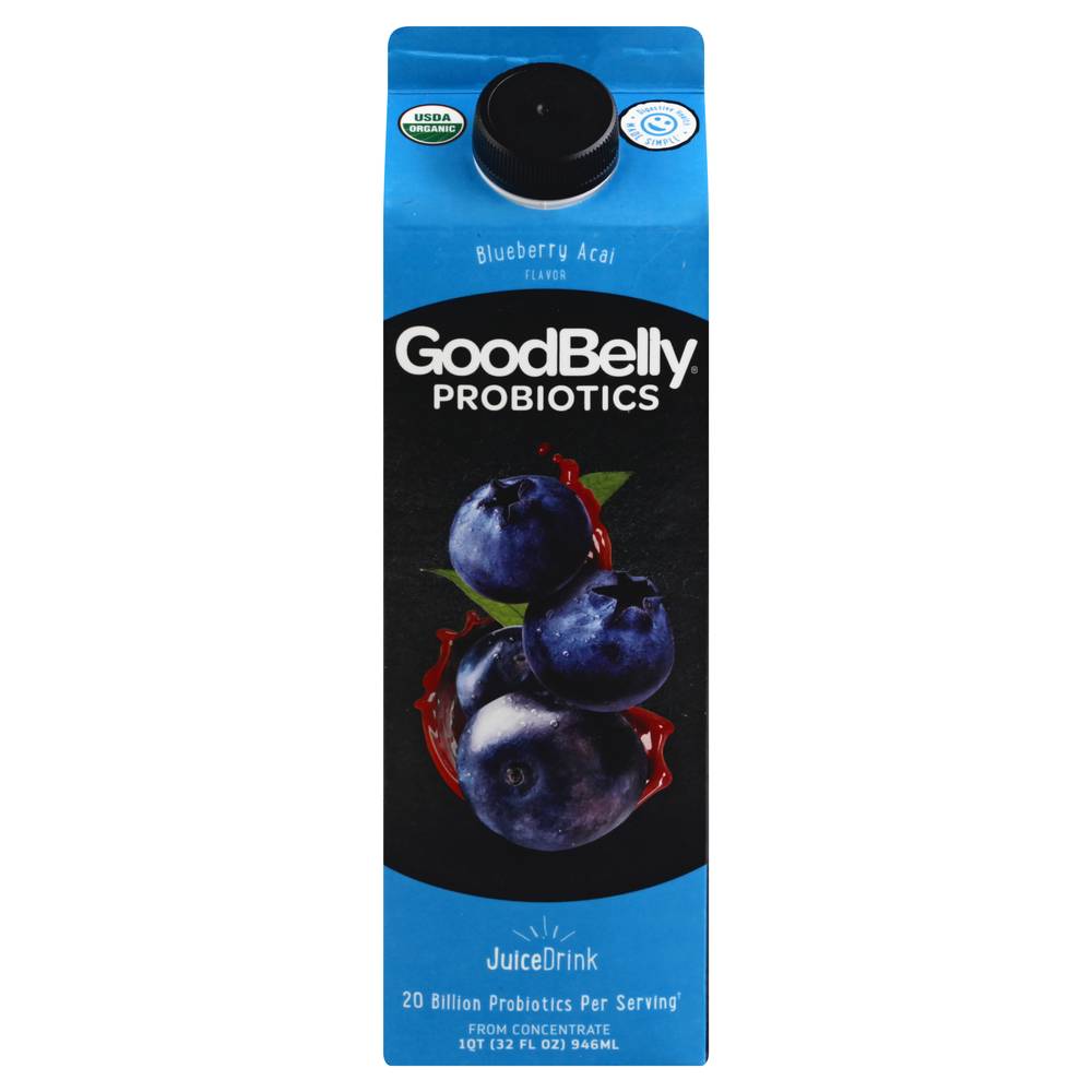 GoodBelly Probiotics Blueberry Acai Flavor Juice Drink (32 fl oz)