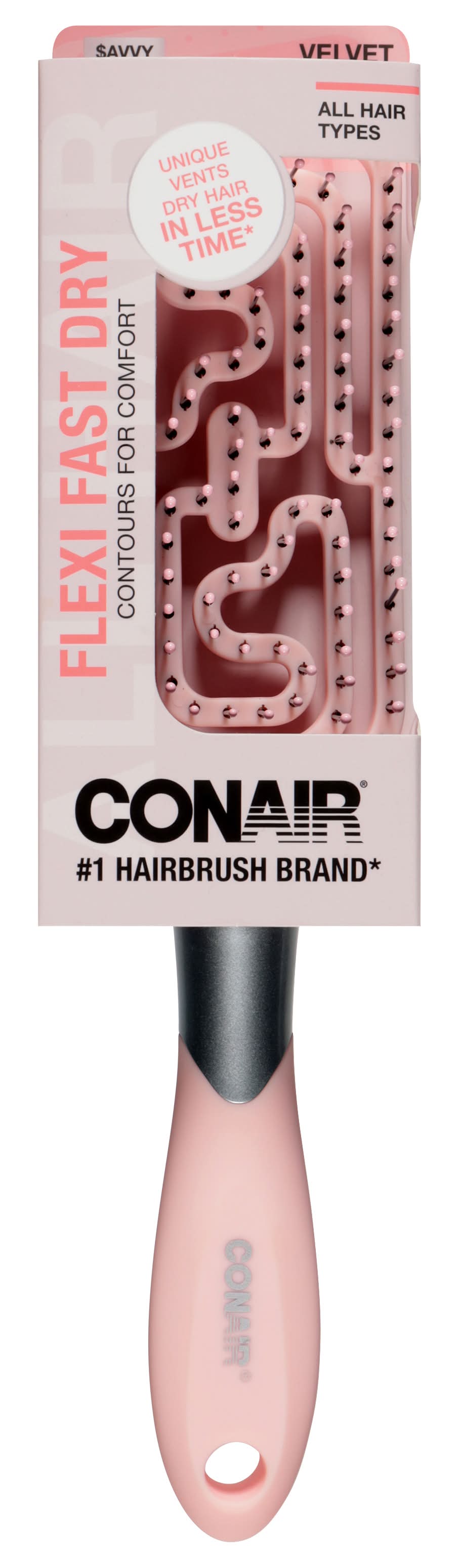 Conair Velvet Touch Flexi Fast Dry Hair Brush