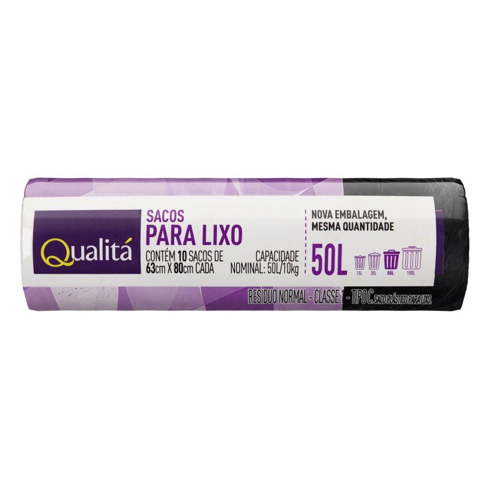 Qualitá · Sacos para lixo 50l