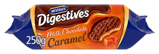 McVitie's Milk Chocolate Caramel, Digestive Biscuits (250g)