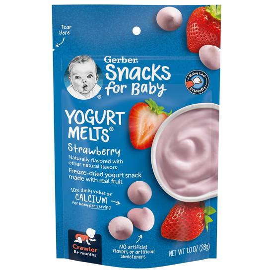 Gerber Snacks For Baby Strawberry Yogurt Melts