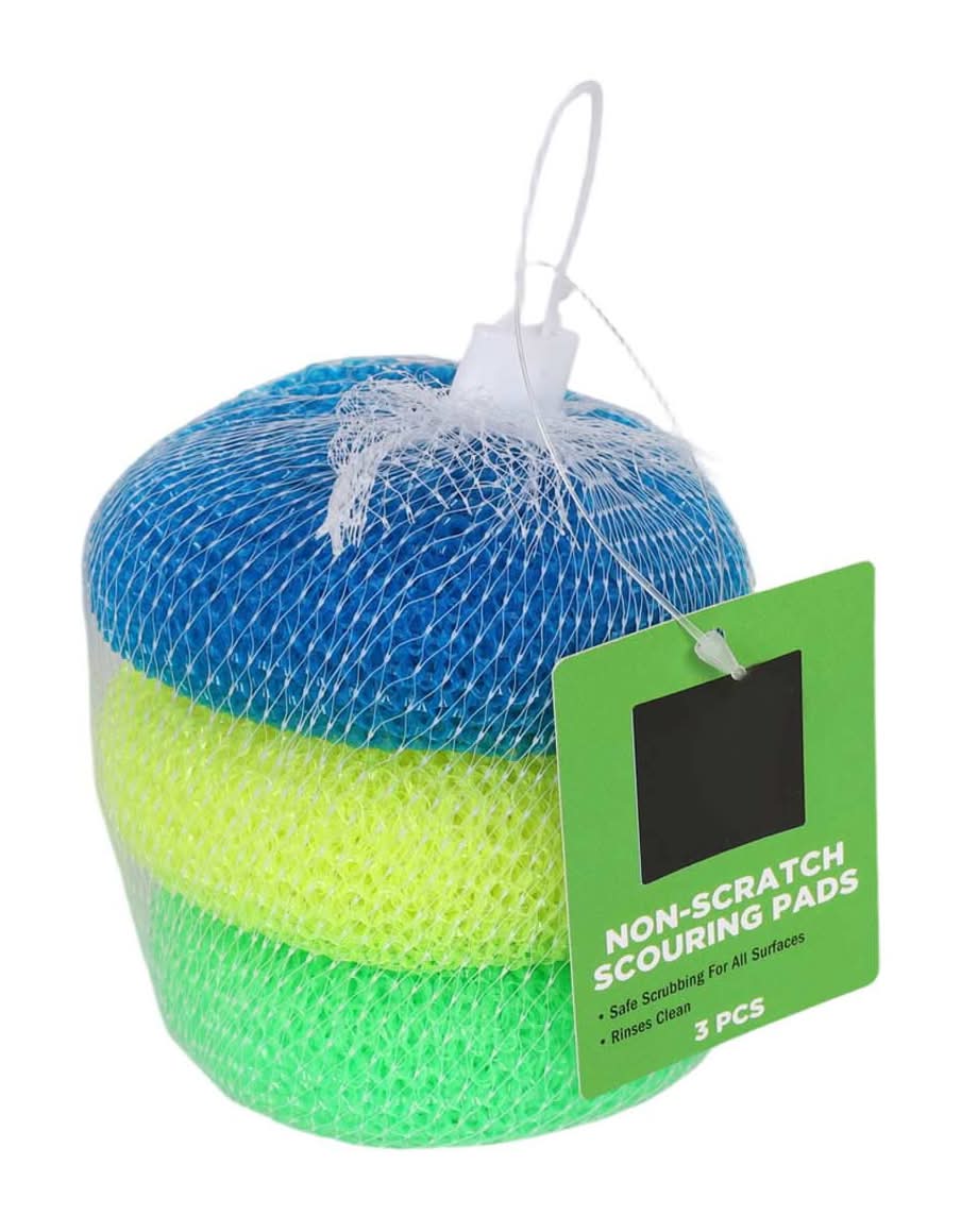 Dg Home Mesh Non-Scratch Scouring Pads 3 Pk