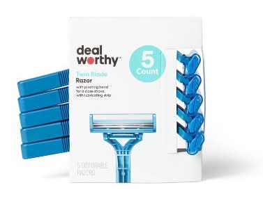 Dealworthy Twin Blade Disposable Razors (5 ct)