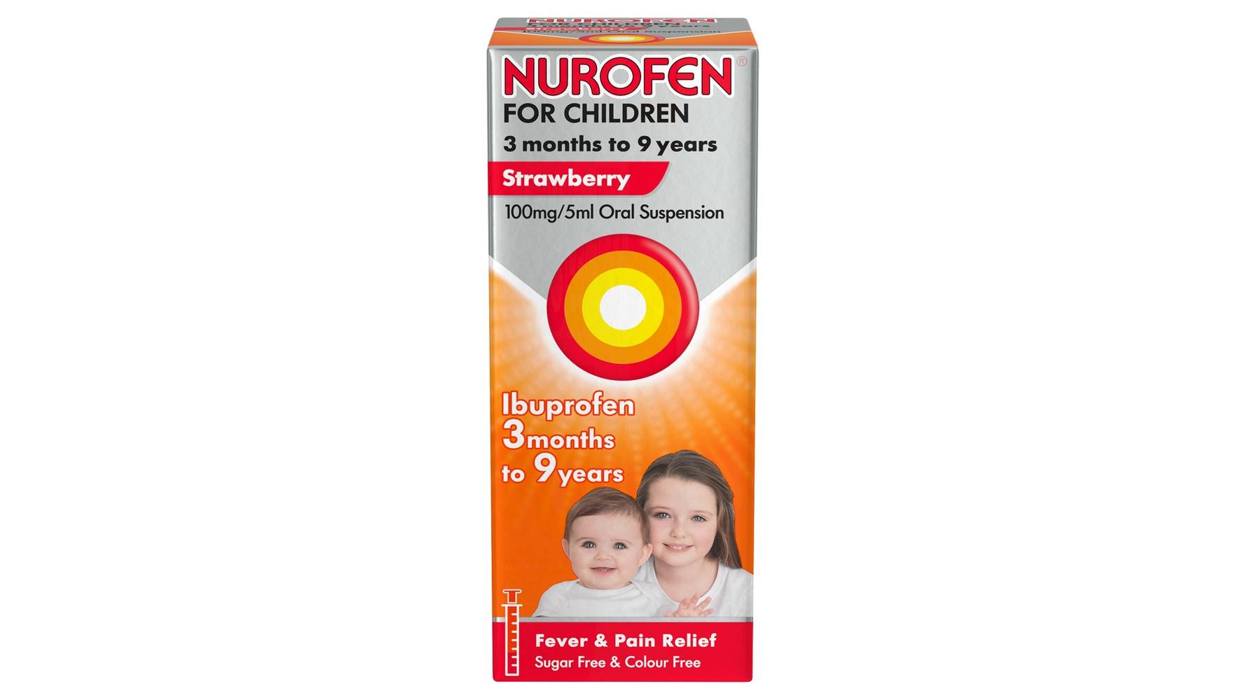 Nurofen For Children Strawberry Oral Suspension 3mths To 9yrs Ibuprofen