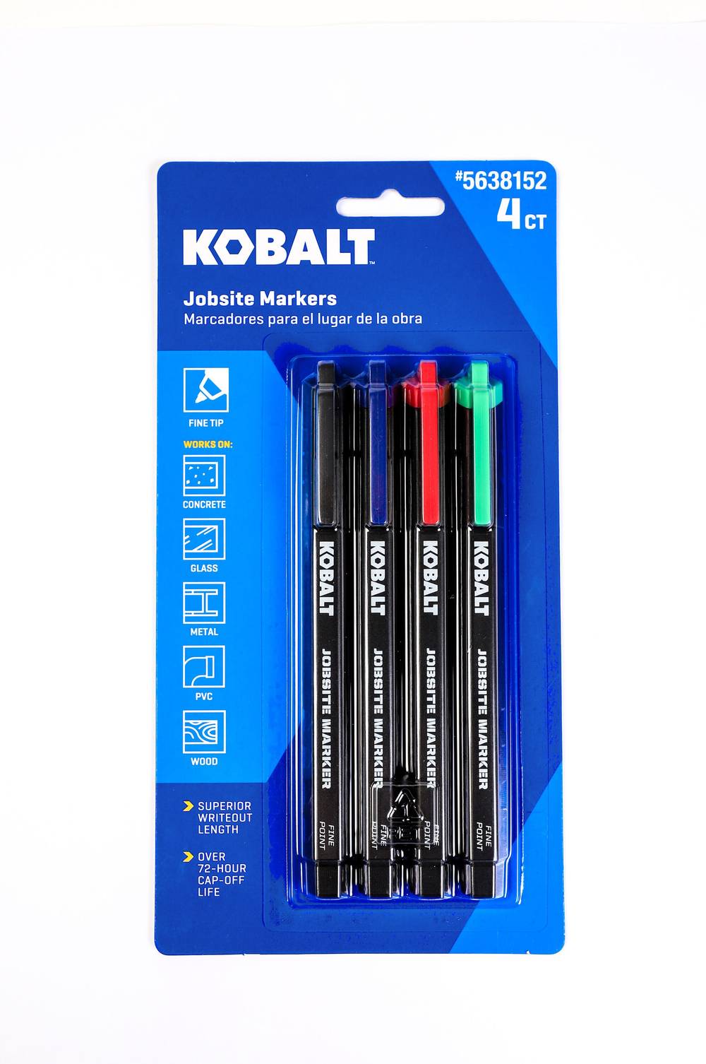 Kobalt 4-Pack Fine Assorted Permanent Marker | HBRMS402