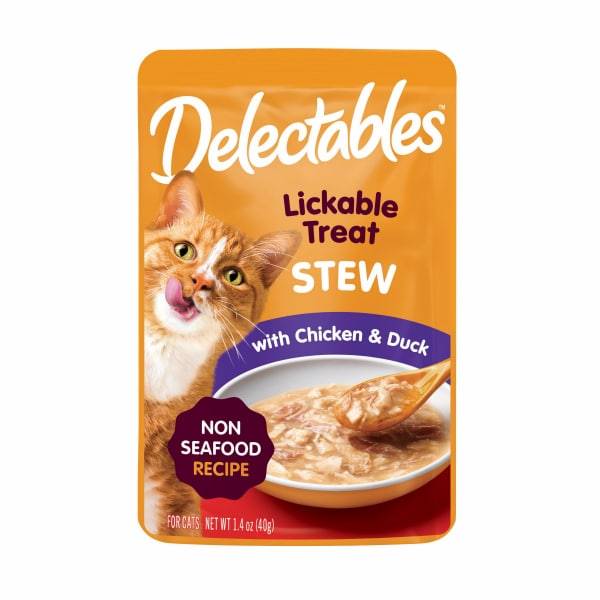 Delectables Cat Treat, Stew Chicken Duck (1.4 oz)