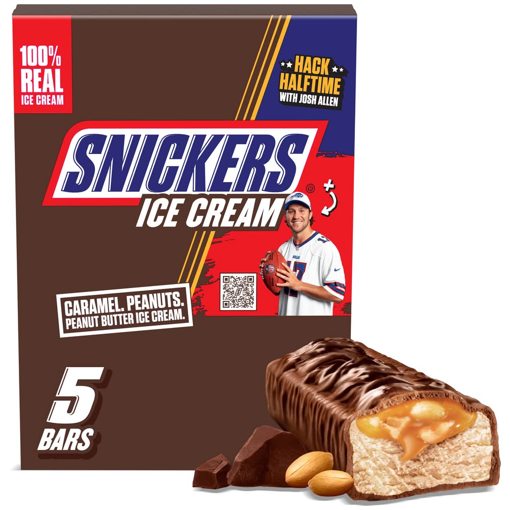 Snickers Ice Cream Bars, Caramel-Peanuts Butter (10 fl oz, 5 ct)