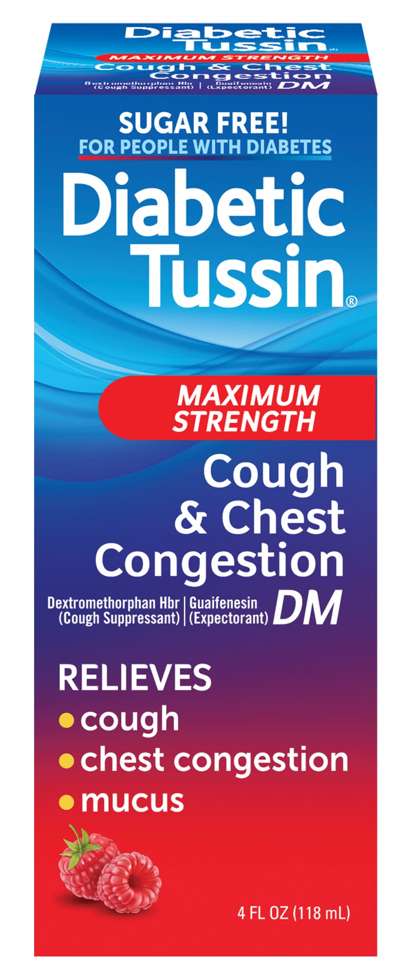 Diabetic Tussin Berry Flavor Dm Max Strength Cough & Chest Congestion (4 fl oz)