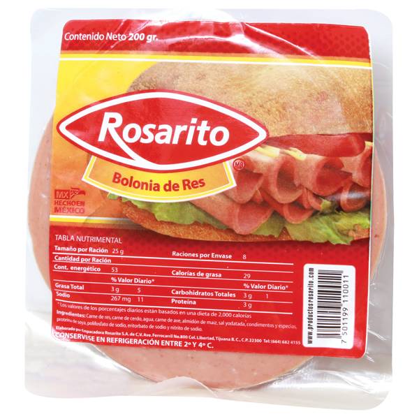 Bolonia de res (200 g)