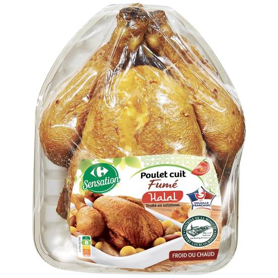 Carrefour Sensation - Poulet halal saumuré cuit fumé