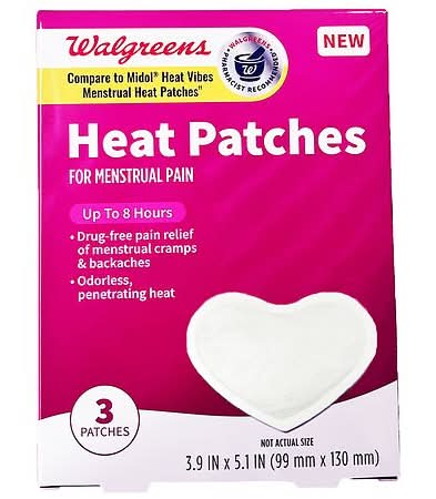 Walgreens Heat Patches For Menstrual Pain, 3.9x5.1 in (3 ct)