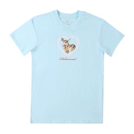 Delusional Deer Graphic Tee Large Blue
