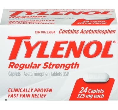 Tylenol comprimés d'acétaminophène à force régulière 325 mg - regular strength acetaminophen tablets 325 mg (24 unités)