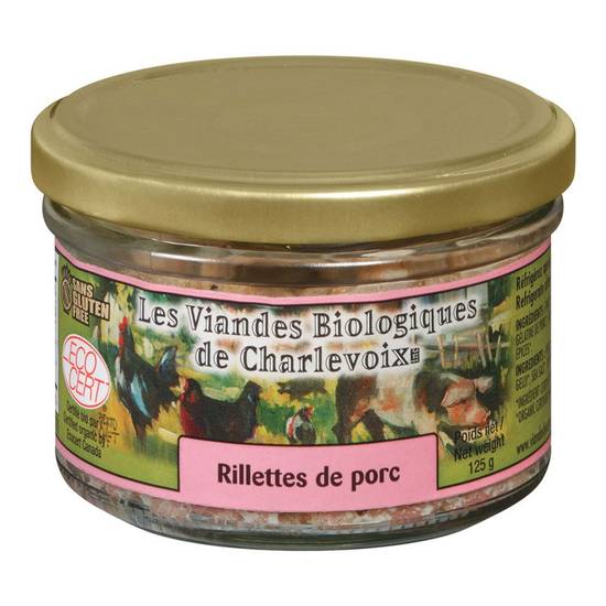 Viandes biologiques de charlevoix rillette de porc biologique (150 g) - organic pork rillette (150 g)