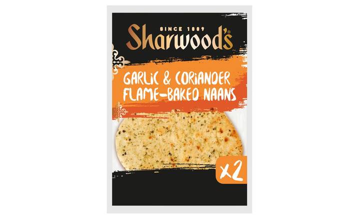 Sharwoods Garlic and Coriander Naan 2pk 260g (404325)