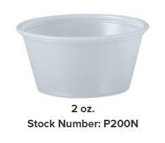 Dart - P200N - 2 oz Plastic Souffle Cup, Translucent - 250 ct