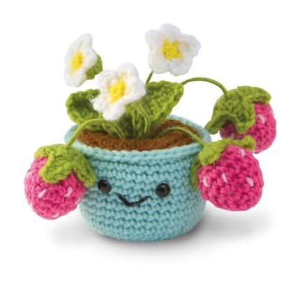 Summer Kawaii Strawberry Plant Crochet Kit By Loops & Threads