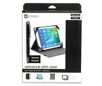 iHome Universal Tablet Slim Case, Black