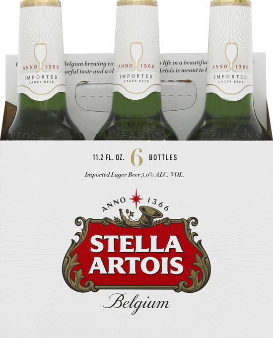 Stella Artois Belgium Lager Beer (6 ct, 11.2 fl oz)