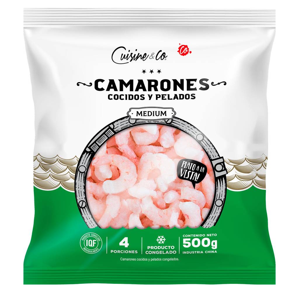 Cuisine & co camarones medianos cocidos y pelados (500 g)