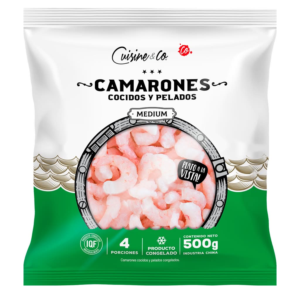 Cuisine & Co · Camarones cocidos y pelados congelados - Medium (500 g)