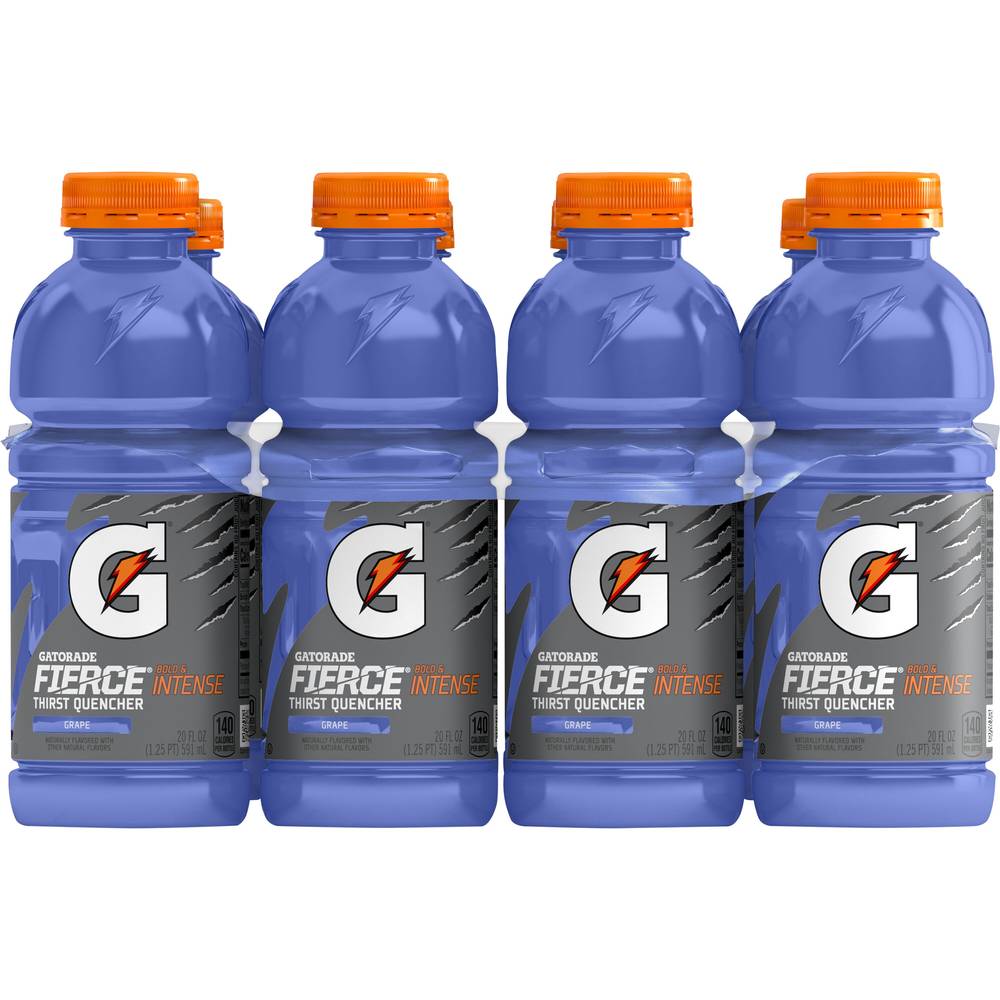 Gatorade Fierce Bold and Intense Thirst Quencher Sports Drink (8 ct, 20 fl oz) (grape)