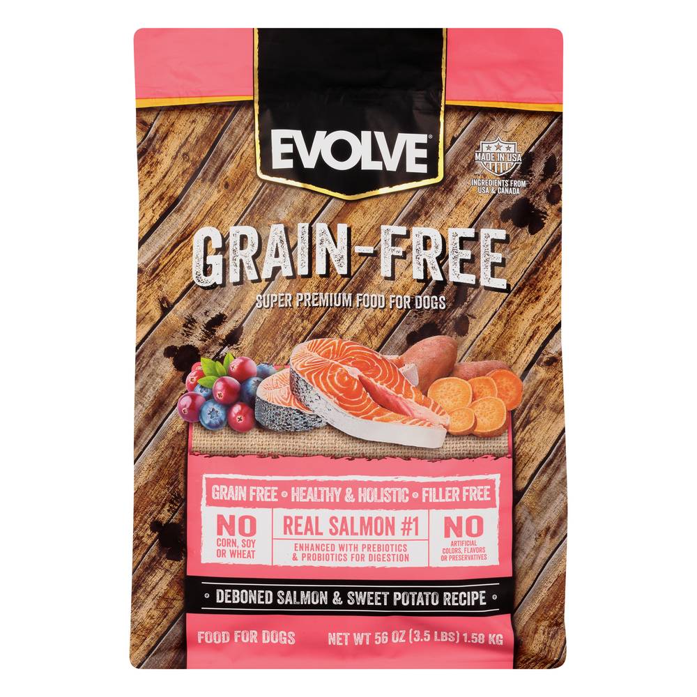 Evolve Grain Free Salmon & Sweet Potato Recipe Dog Food (56 oz)