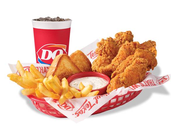 6PC Spicy Chicken Strip Country Basket-Bev
