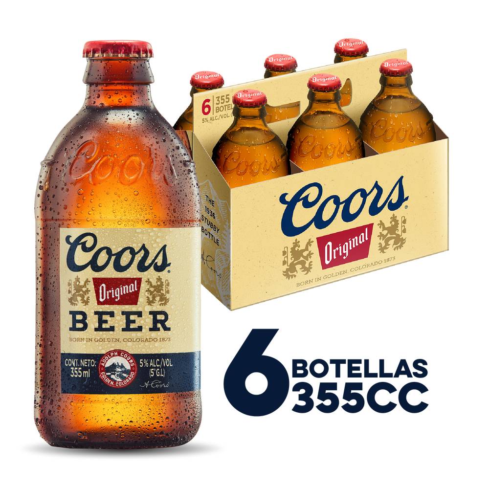 Coors · Cerveza lager original (6 x 355 ml)