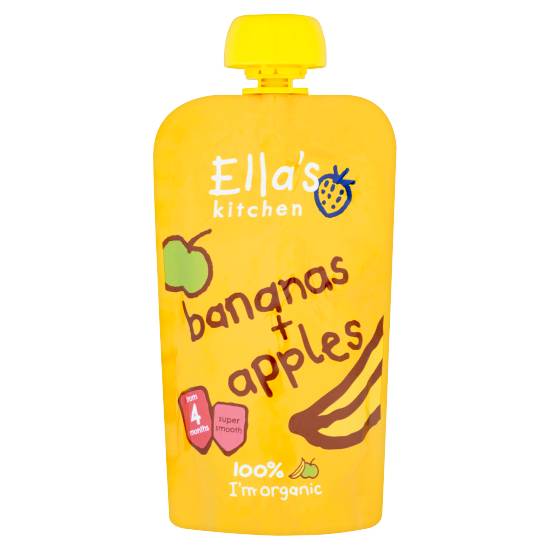 Ella's Kitchen Organic Bananas and Apples Baby Pouch 4+ Months (120g)