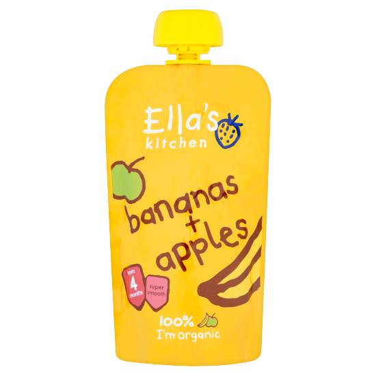 Ella's Kitchen Organic Bananas and Apples Baby Pouch 4+ Months 120g