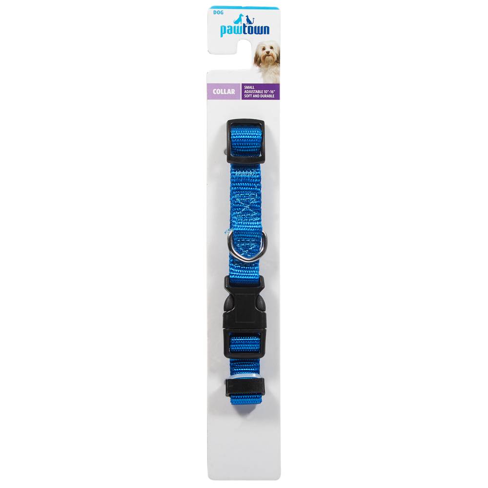 Pawtown Small Nylon Collar 10-15" Blue (1 Ct)