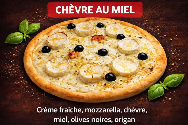 Pizza chèvre AU mie
