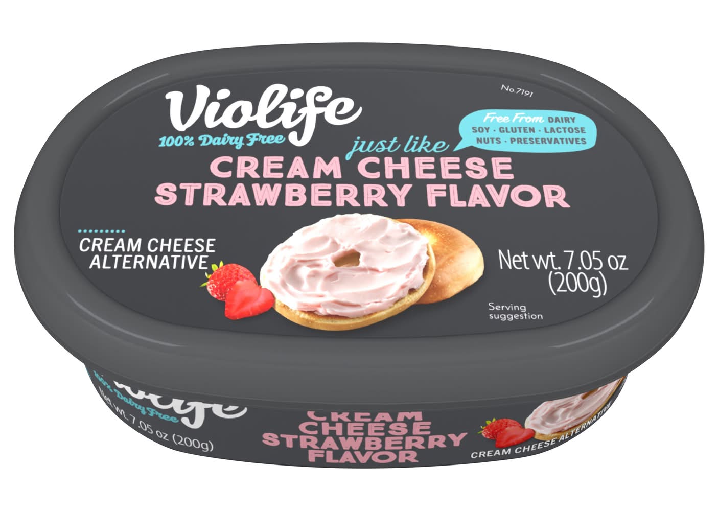 Violife Cream Cheese Alternative, Strawberry (7.05 oz)
