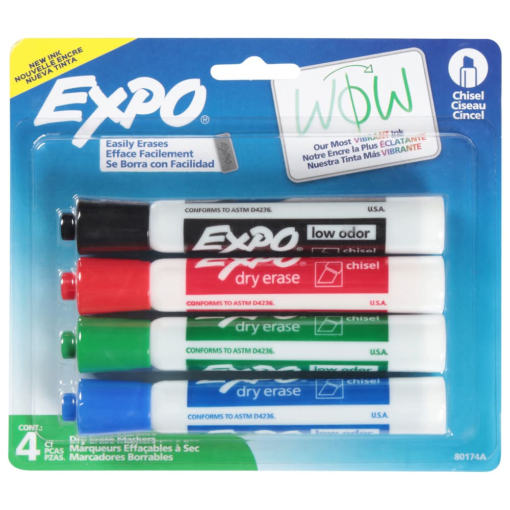 Expo Chisel Tip Dry Erase Markers (2 oz)