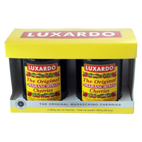 Luxardo Gourmet Maraschino Cherries (2x 400g jars)