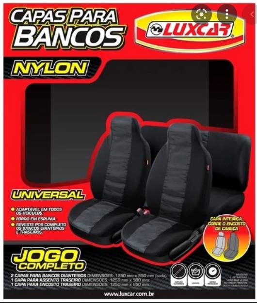 Luxcar jogo de capa para banco de carro nylon (6 unidades)