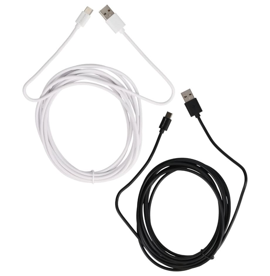 Techiva Extra Long Usb-C To Usb-A Cable, 10 ft (2 ct)