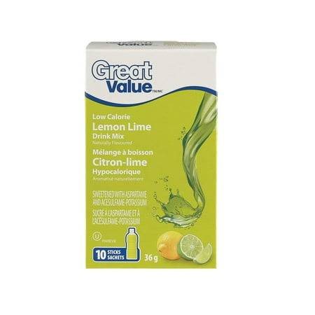 Great Value Low Calorie Lemon Lime Drink Mix (36 g)