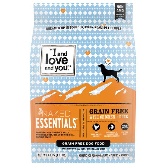 I and Love and You Grain Free Chicken + Duck Dry Dog Food (4 lb)