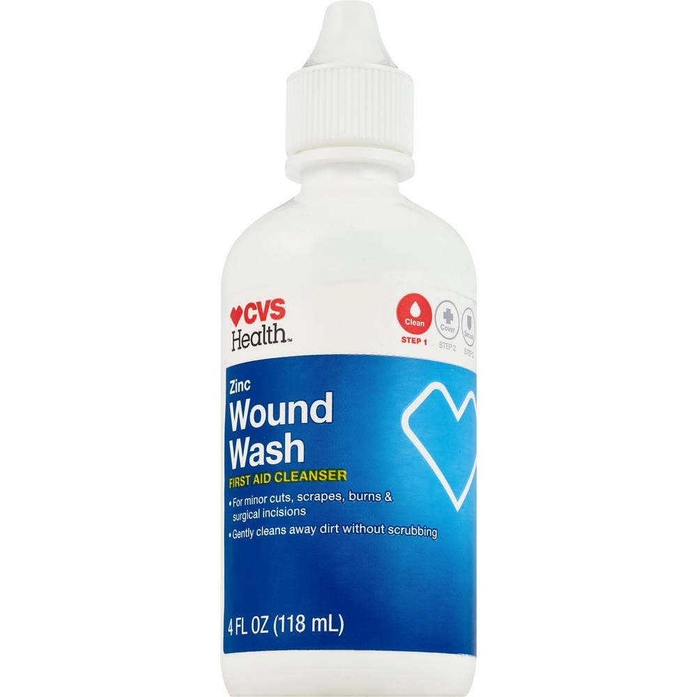 CVS Health Zinc Wound Wash First Aid Cleanser, 4 OZ